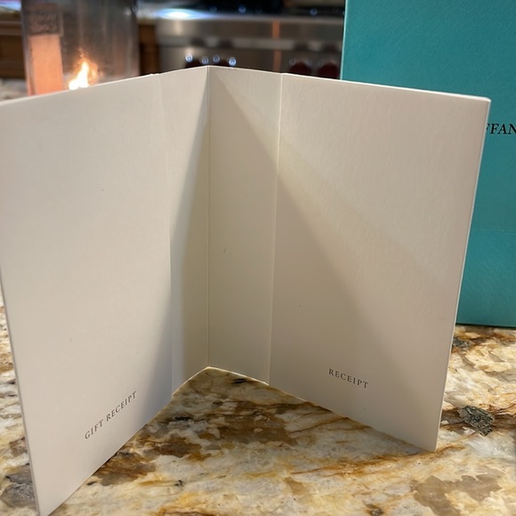 New Tiffany Box w Bow, Bag , Pouch, receipt card & gift tag card w envelope - Picture 6 of 7